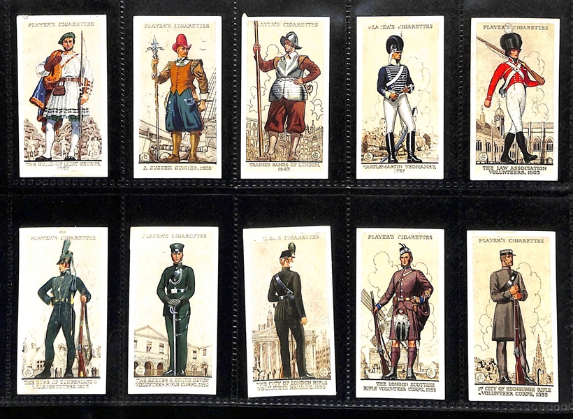 Lot of (5) 1914-1939 Cigarette Card Non-Sport Sets - Military Uniforms 