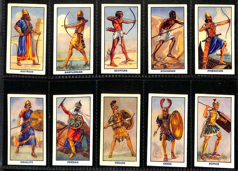 Lot of (5) 1913-1938 Cigarette Card Non-Sport Sets - Ancient to Modern Uniforms