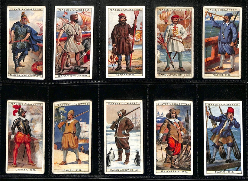 Lot of (5) 1913-1938 Cigarette Card Non-Sport Sets - Ancient to Modern Uniforms