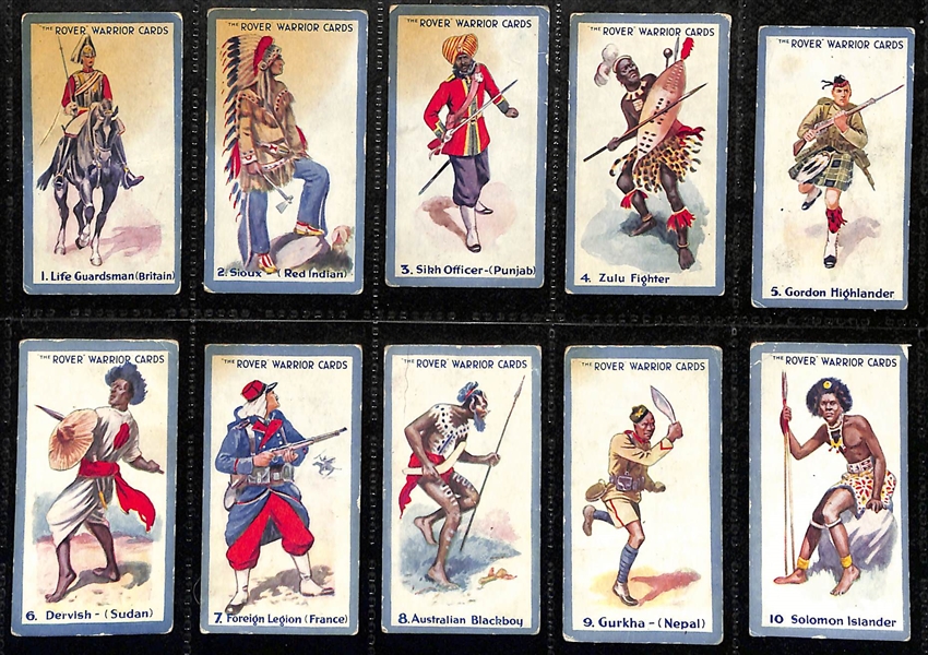 Lot of (5) 1913-1938 Cigarette Card Non-Sport Sets - Ancient to Modern Uniforms