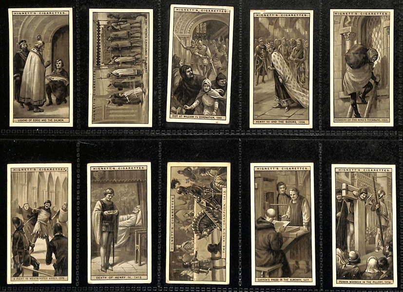 Lot of (6) 1910-1927 Cigarette Card Non-Sport Sets - Historical Events, Army Life, Pirates/Highwaymen, & Whaling