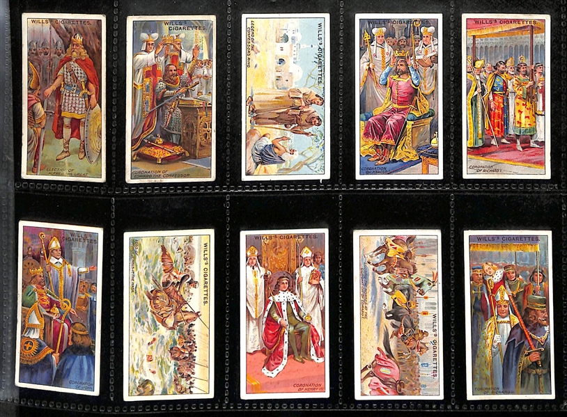 Lot of (6) 1910-1927 Cigarette Card Non-Sport Sets - Historical Events, Army Life, Pirates/Highwaymen, & Whaling