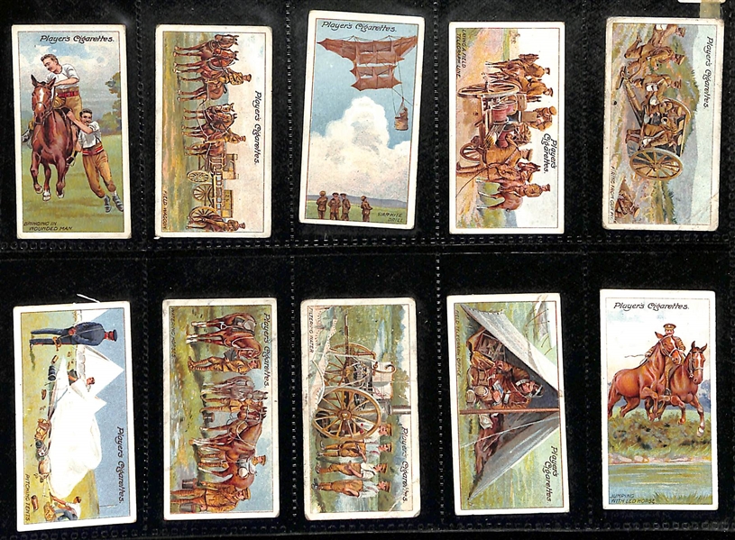 Lot of (6) 1910-1927 Cigarette Card Non-Sport Sets - Historical Events, Army Life, Pirates/Highwaymen, & Whaling