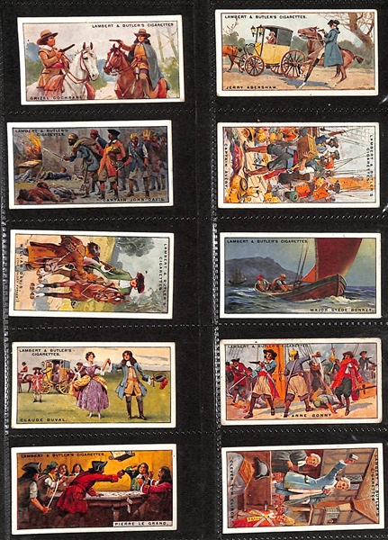 Lot of (6) 1910-1927 Cigarette Card Non-Sport Sets - Historical Events, Army Life, Pirates/Highwaymen, & Whaling