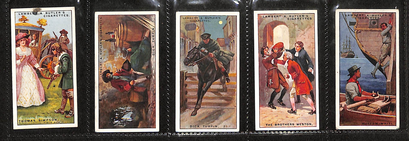 Lot of (6) 1910-1927 Cigarette Card Non-Sport Sets - Historical Events, Army Life, Pirates/Highwaymen, & Whaling