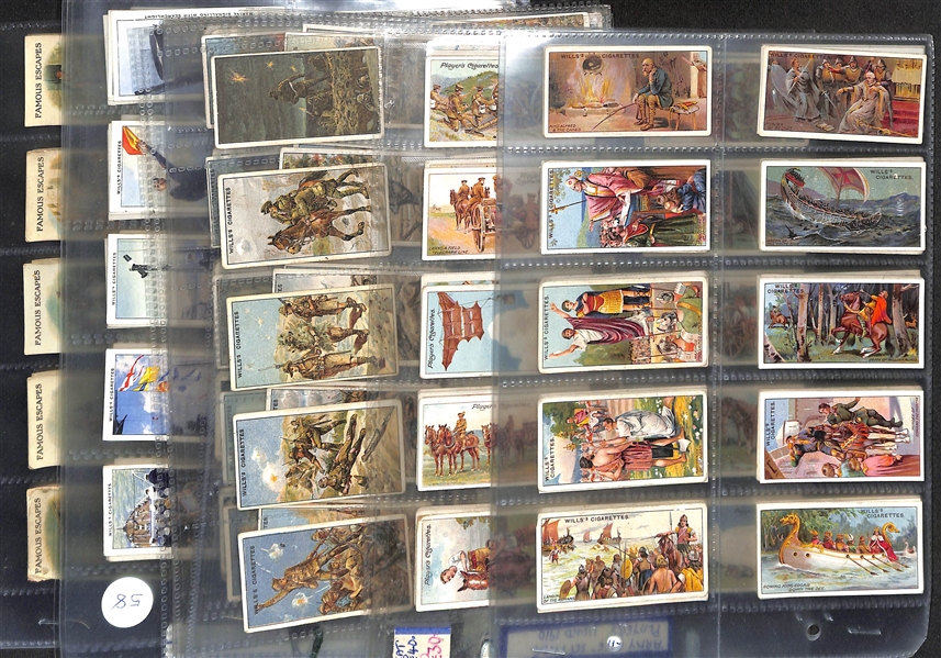 Lot of (6) 1910-1939 Cigarette Card Non-Sport Sets - Military Themed