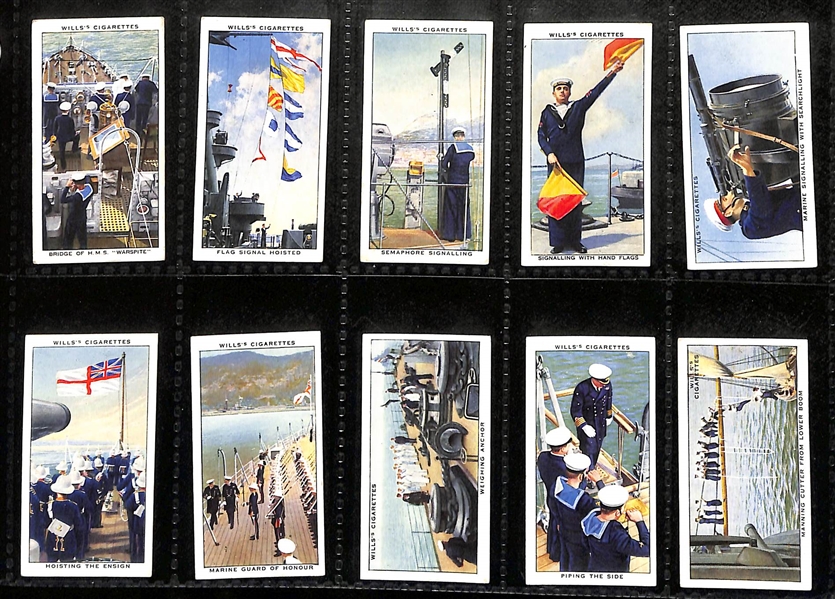Lot of (6) 1910-1939 Cigarette Card Non-Sport Sets - Military Themed