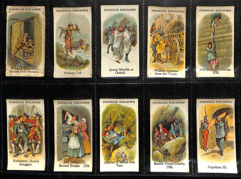 Lot of (6) 1910-1939 Cigarette Card Non-Sport Sets - Military Themed