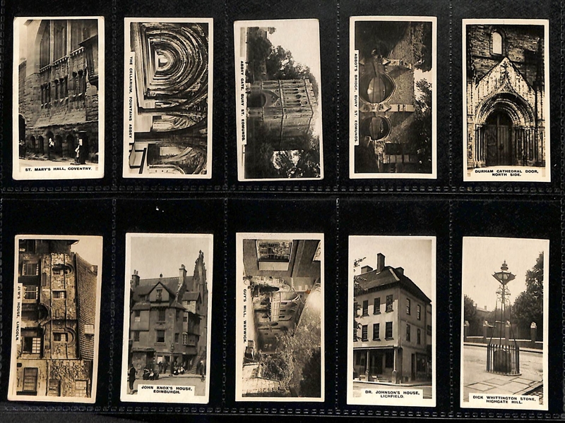 Lot of (5) 1917-1939 Cigarette Card Non-Sport Sets - Buildings, Bridges & Scenery