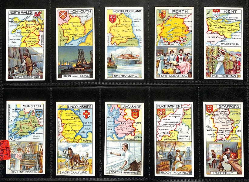 Lot of (5) 1913-1935 Cigarette Card Non-Sport Sets - World Industries & Broadcasting