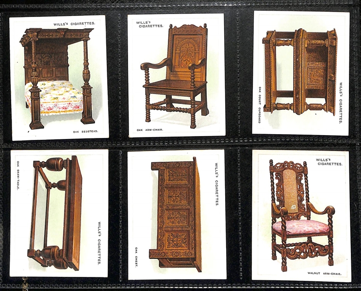 Lot of (6) 1923-1938 Cigarette Card Non-Sport Sets - Furniture, Household & Garden Hints