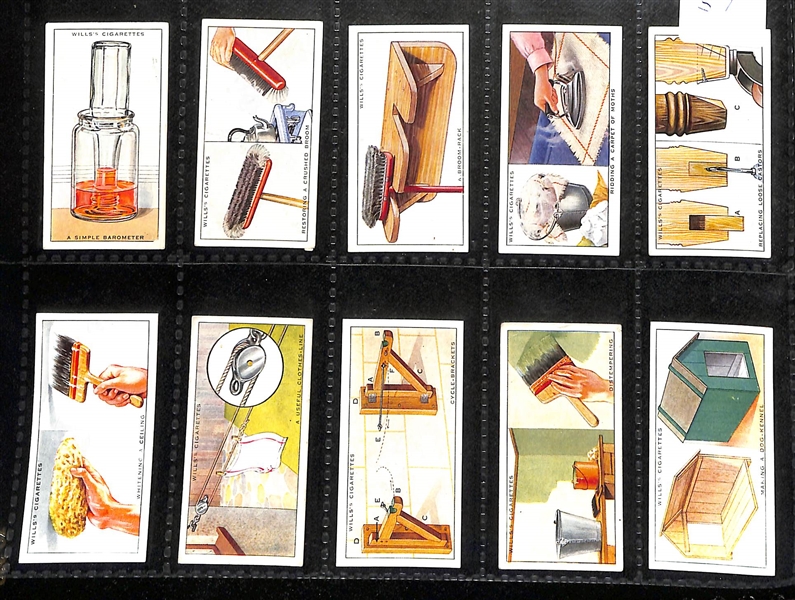Lot of (6) 1923-1938 Cigarette Card Non-Sport Sets - Furniture, Household & Garden Hints