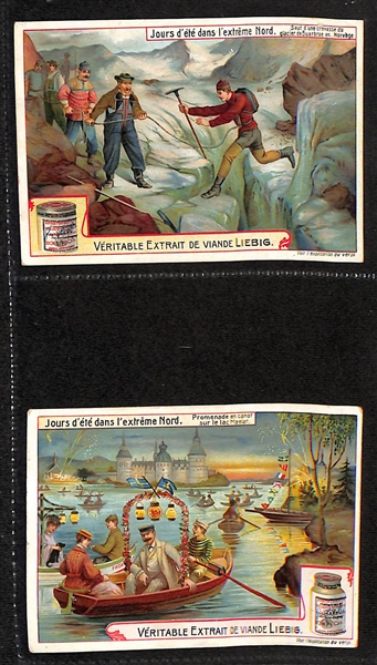 Lot of (54) Early 1900s German Advertisement Cards w. Liebig Extract of Meat Products