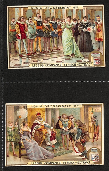 Lot of (54) Early 1900s German Advertisement Cards w. Liebig Extract of Meat Products