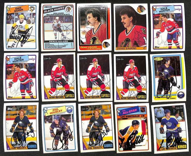 Lot of (250+) Signed Hockey Cards w. HOFers Bryan Trottier, Chris Chelios, & Cam Neely (JSA Auction Letter)