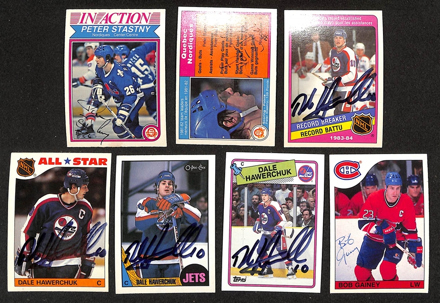 Lot of (250+) Signed Hockey Cards w. HOFers Bryan Trottier, Chris Chelios, & Cam Neely (JSA Auction Letter)