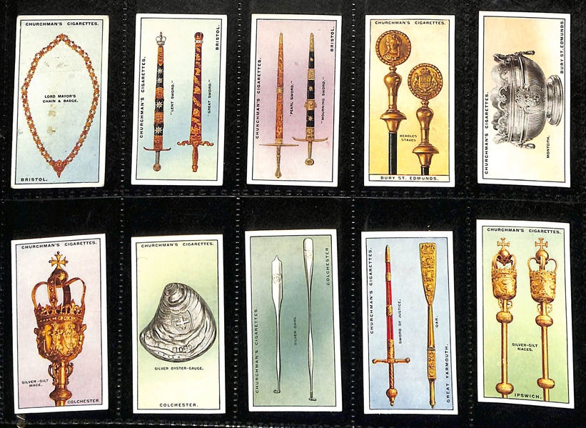 Lot of (5) 1906-1934 Cigarette Card Non-Sport Sets - Flags, Insignias, Lucky Charms 