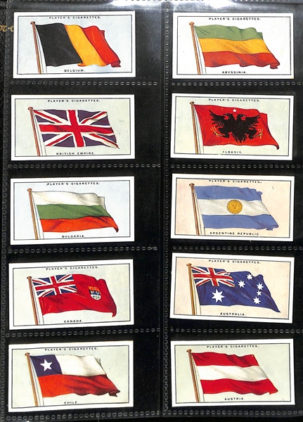 Lot of (5) 1911-1928 Cigarette Card Non-Sport Sets - Flags, Coat of Arms, Signs & Seals
