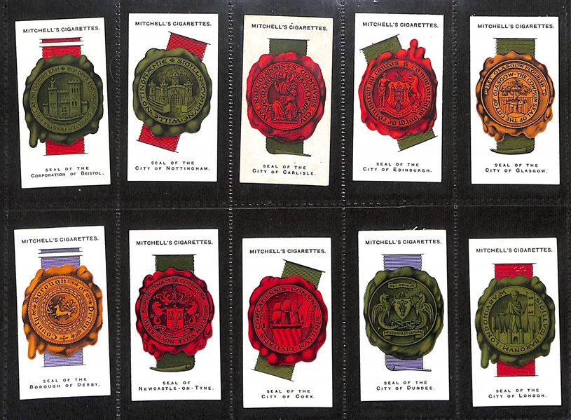 Lot of (5) 1911-1928 Cigarette Card Non-Sport Sets - Flags, Coat of Arms, Signs & Seals