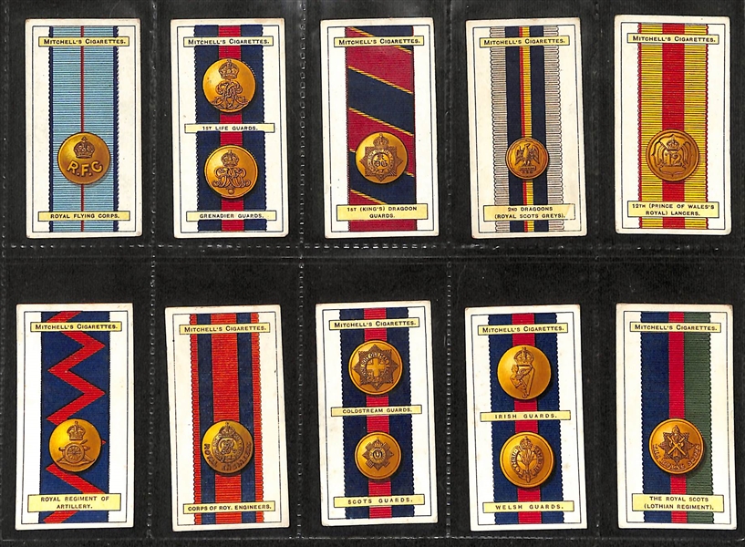 Lot of (5) 1910-1940 Cigarette Card Non-Sport Sets - Medals, Ribbons, & Aviation