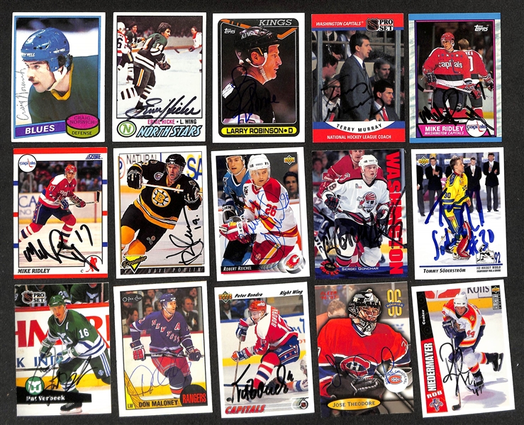 Lot of (245+) Signed Hockey Cards w. Ron Francis, Nicklaus Lidstrom, + (JSA Auction Letter)