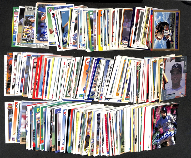 Lot of (400+) Mostly Baseball-Related Signed Cards w. Vladimir Guerrero, Paul Konerko, Rick Wise, Al Leiter, Ralph Hodgin, + (JSA Auction Letter)