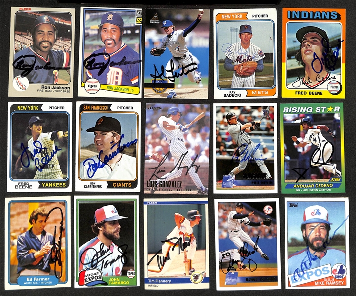 Lot of (400+) Mostly Baseball-Related Signed Cards w. Vladimir Guerrero, Paul Konerko, Rick Wise, Al Leiter, Ralph Hodgin, + (JSA Auction Letter)