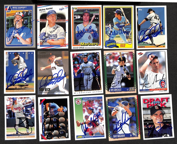 Lot of (400+) Mostly Baseball-Related Signed Cards w. Vladimir Guerrero, Paul Konerko, Rick Wise, Al Leiter, Ralph Hodgin, + (JSA Auction Letter)