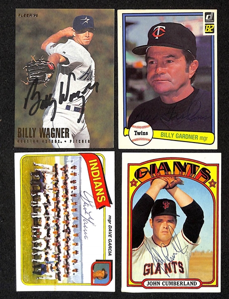 Lot of (400+) Mostly Baseball-Related Signed Cards w. Yogi Berra, Andy Pettitte, Johnny Damon, Andre Dawson, Fernando Valenzuela, Billy Wagner, Billy Gardner, + (JSA Auction Letter)