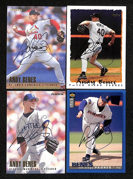 Lot of (400+) Mostly Baseball-Related Signed Cards w. Yogi Berra, Andy Pettitte, Johnny Damon, Andre Dawson, Fernando Valenzuela, Billy Wagner, Billy Gardner, + (JSA Auction Letter)