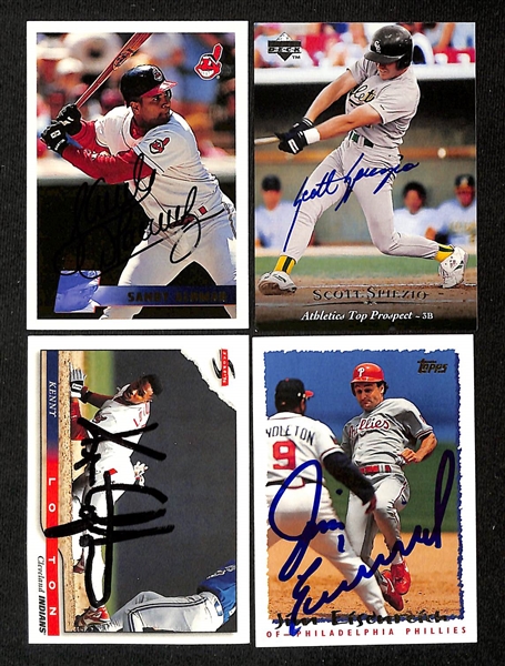 Lot of (400+) Mostly Baseball-Related Signed Cards w. Yogi Berra, Andy Pettitte, Johnny Damon, Andre Dawson, Fernando Valenzuela, Billy Wagner, Billy Gardner, + (JSA Auction Letter)