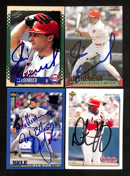 Lot of (400+) Mostly Baseball-Related Signed Cards w. Yogi Berra, Andy Pettitte, Johnny Damon, Andre Dawson, Fernando Valenzuela, Billy Wagner, Billy Gardner, + (JSA Auction Letter)