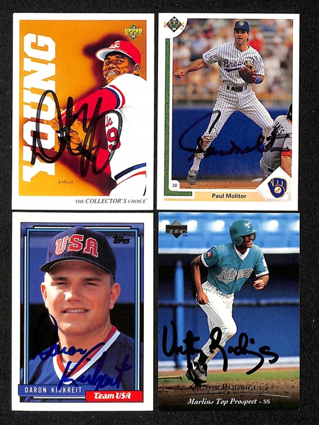 Lot of (400+) Mostly Baseball-Related Signed Cards w. Yogi Berra, Andy Pettitte, Johnny Damon, Andre Dawson, Fernando Valenzuela, Billy Wagner, Billy Gardner, + (JSA Auction Letter)