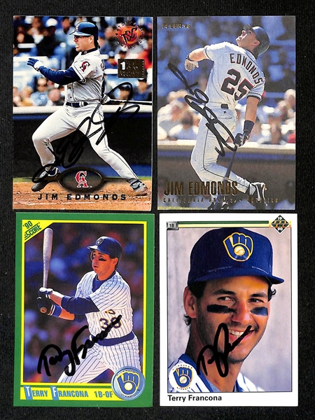 Lot of (400+) Mostly Baseball-Related Signed Cards w. Yogi Berra, Andy Pettitte, Johnny Damon, Andre Dawson, Fernando Valenzuela, Billy Wagner, Billy Gardner, + (JSA Auction Letter)