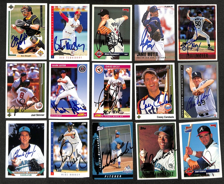 Lot of (400+) Mostly Baseball-Related Signed Cards w. Andre Dawson, Paul Molitor, Vladimir Guerrero, Dave Righetti, Steve Barber, Mark Grace, + (JSA Auction Letter)