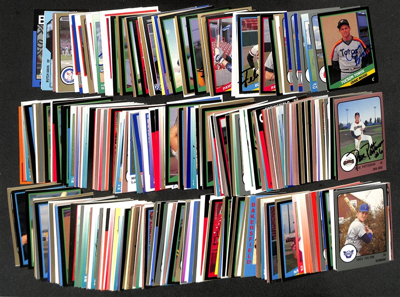 Lot of (350+) Mostly Minor League Baseball-Related Signed Cards w. Craig Biggio, Curt Schilling, Jeff Conine, Joe Girardi, Jerome Walton, Gary Varsho, + (JSA Auction Letter)