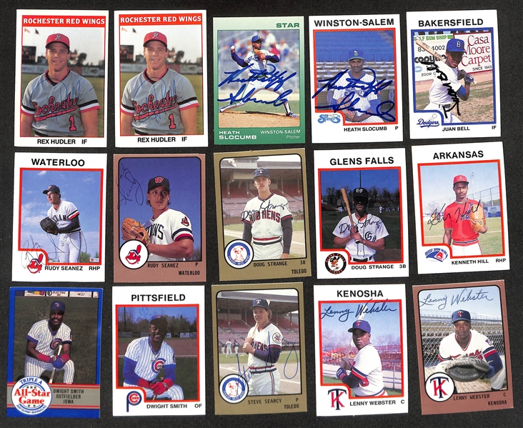 Lot of (350+) Mostly Minor League Baseball-Related Signed Cards w. Craig Biggio, Curt Schilling, Jeff Conine, Joe Girardi, Jerome Walton, Gary Varsho, + (JSA Auction Letter)