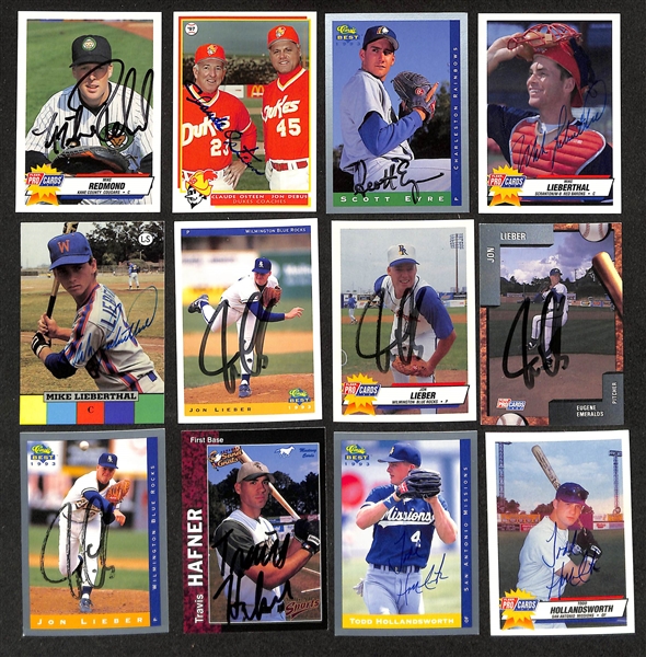 Lot of (400+) Mostly Minor League Baseball-Related Signed Cards w. Scott Rolen, Johnny Damon, Mike Cameron, Rob Picciolo, Roger Salkeld, Mark Grudzielanek, + (JSA Auction Letter)