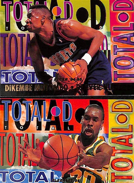 Lot of (250+) 1990s Basketball Mostly Insert Cards w. (5) 1995-96 Skybox Larger Than Life- Jason Kidd, (2) Glenn Robinson, Grant Hill, John Stockton 
