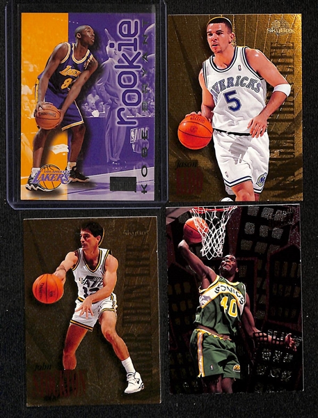 Lot of (200+) 1990s Basketball Mostly Insert Cards w. 1996-97 Skybox Premium Kobe Bryant Rookie , +