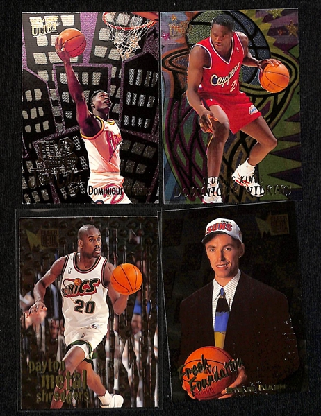 Lot of (200+) 1990s Basketball Mostly Insert Cards w. 1996-97 Skybox Premium Kobe Bryant Rookie , +
