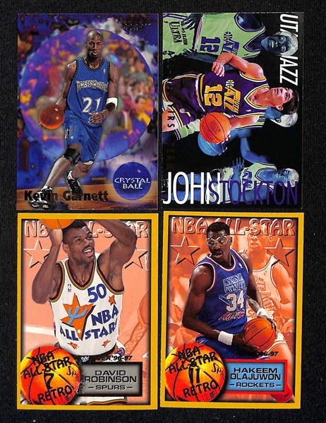 Lot of (200+) 1990s Basketball Mostly Insert Cards w. 1996-97 Skybox Premium Kobe Bryant Rookie , +