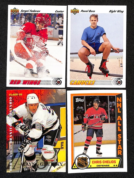 Lot of (150+) Hockey Cards Mostly Stars, Inserts, Rookies w. 1990-91 Score Martin Brodeur Rookie, 1994-95 Ultra Martin Brodeur All Rookie, 1989-90 Topps Joe Sakic Rookie, +