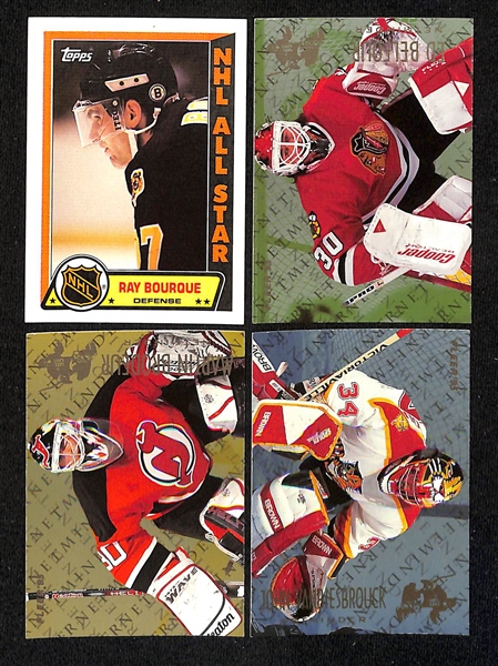 Lot of (150+) Hockey Cards Mostly Stars, Inserts, Rookies w. 1990-91 Score Martin Brodeur Rookie, 1994-95 Ultra Martin Brodeur All Rookie, 1989-90 Topps Joe Sakic Rookie, +