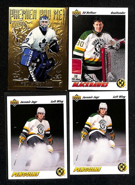 Lot of (150+) Hockey Cards Mostly Stars, Inserts, Rookies w. 1990-91 Score Martin Brodeur Rookie, 1994-95 Ultra Martin Brodeur All Rookie, 1989-90 Topps Joe Sakic Rookie, +