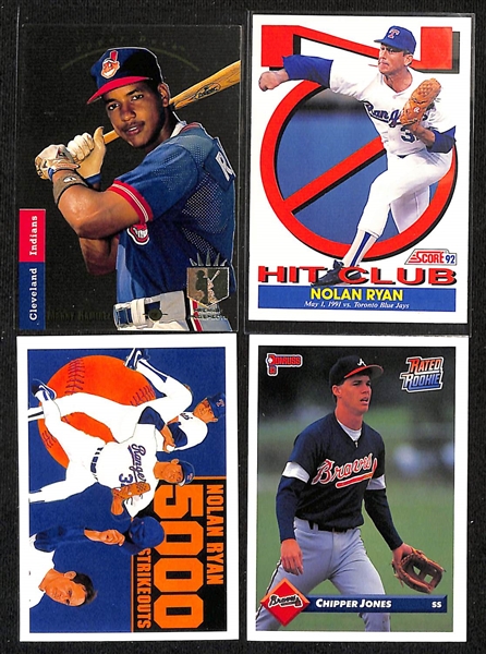 Lot of (150+) Mostly 1990s Baseball Star, Insert, & Rookie Cards w. 1994 Flair Ken Griffey Jr Hot Gloves, 1989 Fleer Ken Griffey Jr Rookie, 1989 Score Traded Ken Griffey Jr Rookie, +