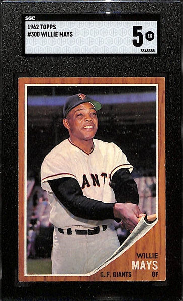 1962 Topps Willie Mays #300 Graded SGC 5
