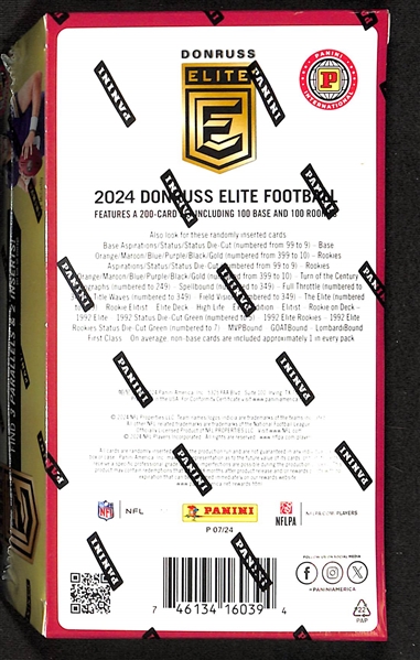 2024 Donruss Elite Football Sealed International Box (Look for Super Short Print Parallel Cards)