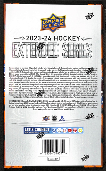 2023-24 Upper Deck Extended Series Hockey Sealed Hobby Box (Logan Cooley & Adam Fantilli Young Guns)
