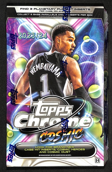 2023-24 Topps Chrome Cosmic Basketball Sealed Hobby Box (Look For Victor Wembanyama Autographs)